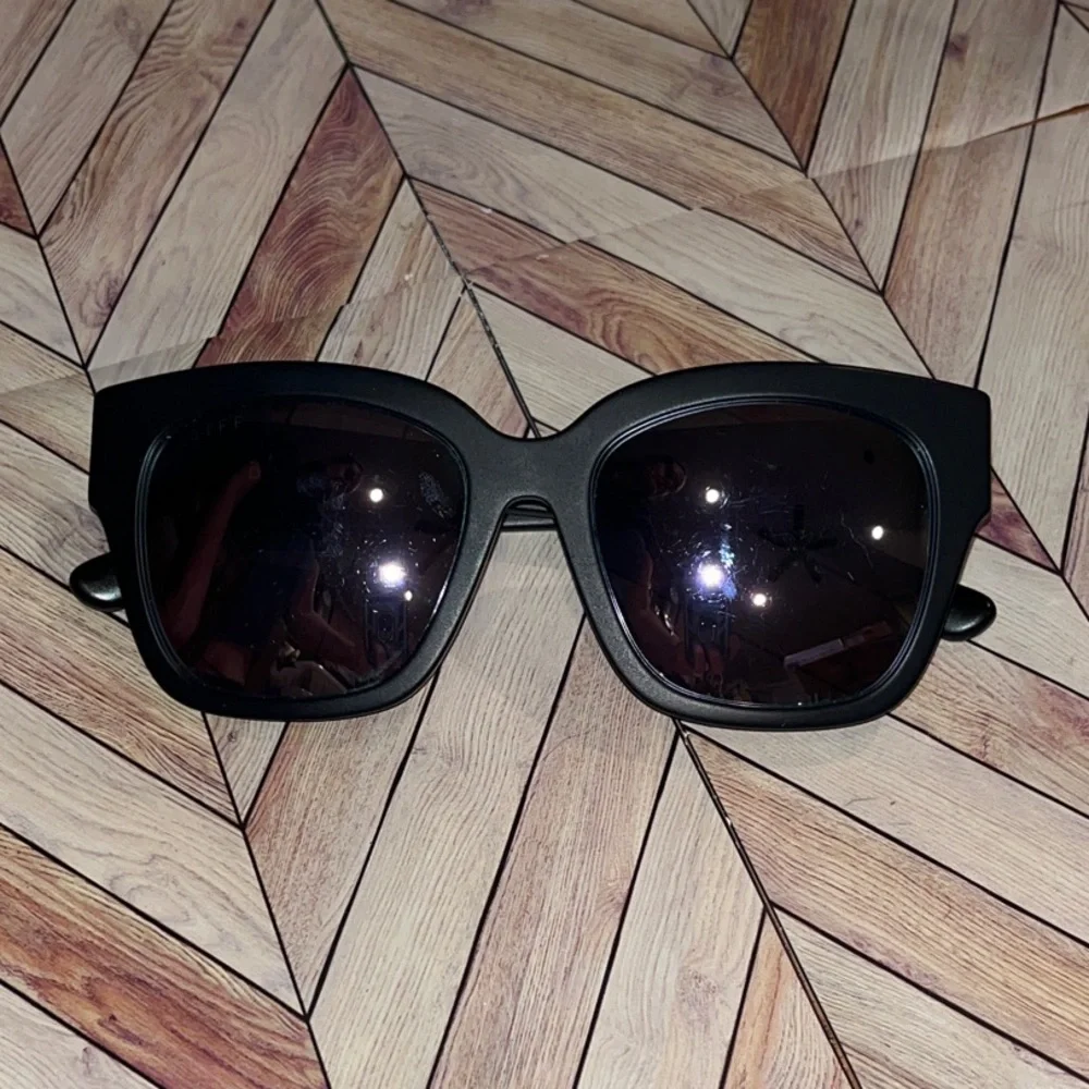 DIFF eyewear BELLA 2 oversized mirrored matte Black polarized Sunglasses